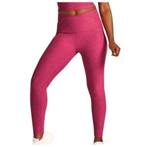 BEYOND YOGA NWT Caught In The Midi High Waist Pink Spacedye Leggings XS Athletic